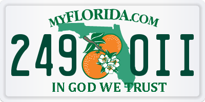 FL license plate 2490II