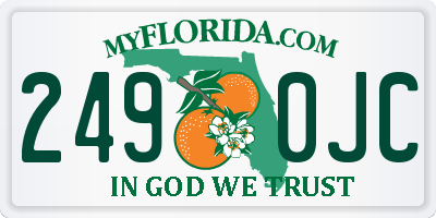 FL license plate 2490JC