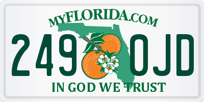 FL license plate 2490JD