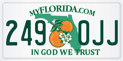 FL license plate 2490JJ