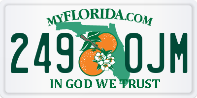 FL license plate 2490JM