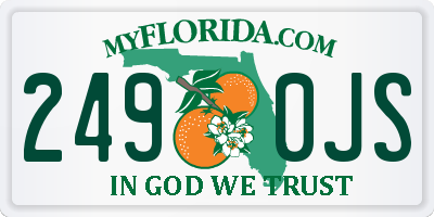 FL license plate 2490JS