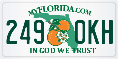 FL license plate 2490KH
