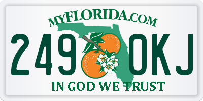 FL license plate 2490KJ