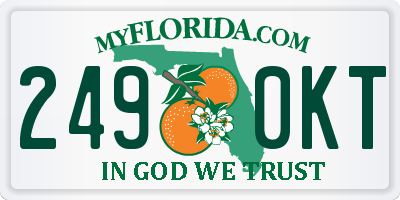 FL license plate 2490KT