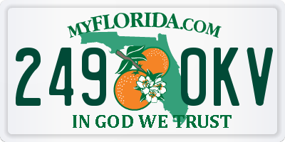 FL license plate 2490KV