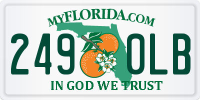 FL license plate 2490LB