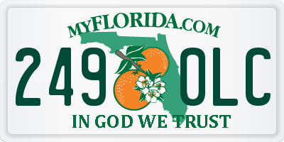 FL license plate 2490LC