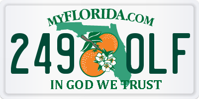 FL license plate 2490LF