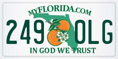 FL license plate 2490LG