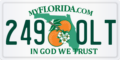 FL license plate 2490LT