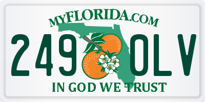 FL license plate 2490LV