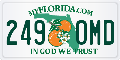 FL license plate 2490MD