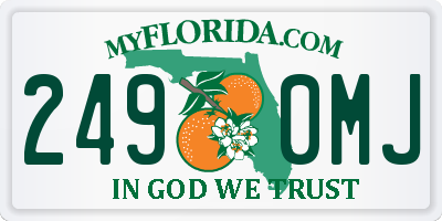 FL license plate 2490MJ