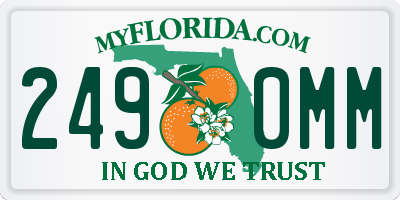 FL license plate 2490MM