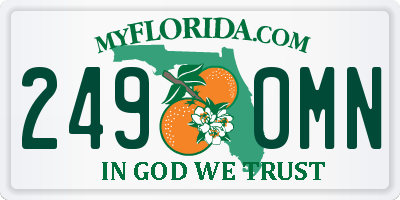 FL license plate 2490MN