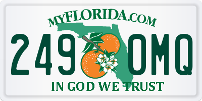 FL license plate 2490MQ