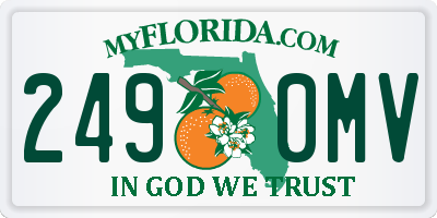 FL license plate 2490MV