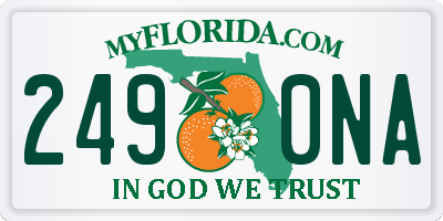 FL license plate 2490NA