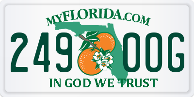 FL license plate 2490OG