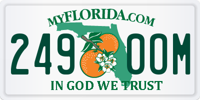 FL license plate 2490OM