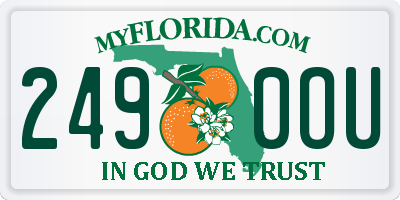 FL license plate 2490OU