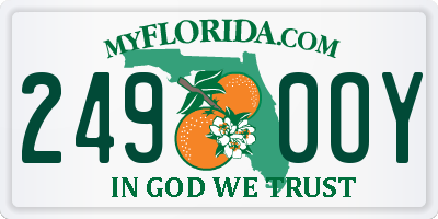 FL license plate 2490OY