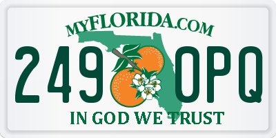 FL license plate 2490PQ