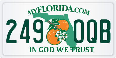 FL license plate 2490QB