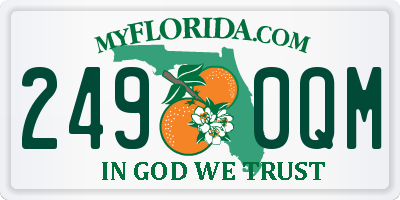 FL license plate 2490QM