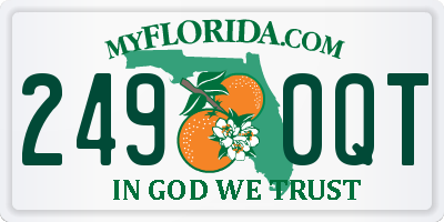 FL license plate 2490QT