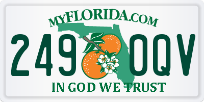 FL license plate 2490QV