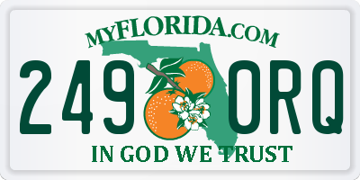 FL license plate 2490RQ