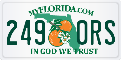 FL license plate 2490RS