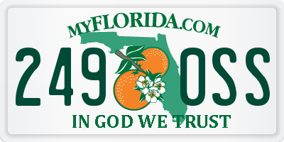 FL license plate 2490SS
