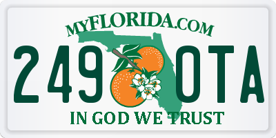 FL license plate 2490TA