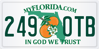 FL license plate 2490TB
