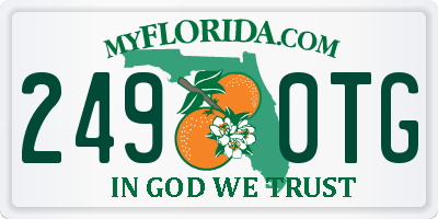 FL license plate 2490TG