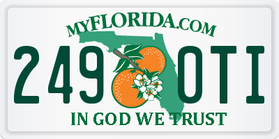 FL license plate 2490TI