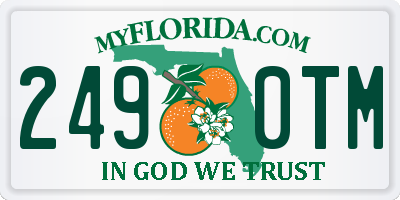 FL license plate 2490TM
