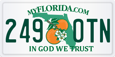 FL license plate 2490TN