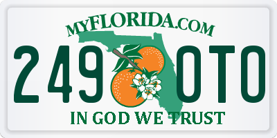 FL license plate 2490TO