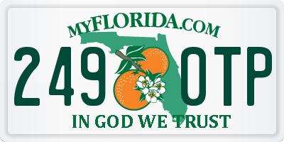 FL license plate 2490TP
