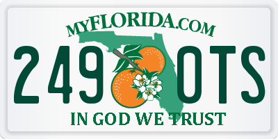 FL license plate 2490TS