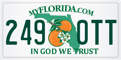 FL license plate 2490TT