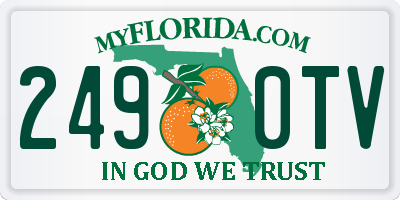 FL license plate 2490TV