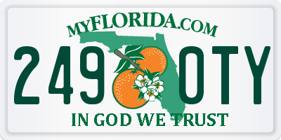 FL license plate 2490TY