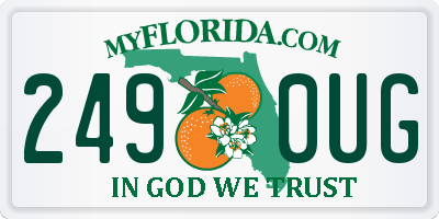 FL license plate 2490UG