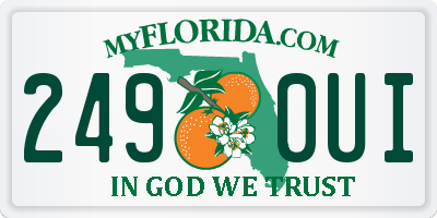 FL license plate 2490UI