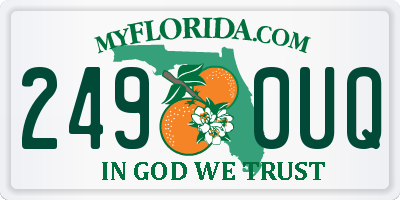 FL license plate 2490UQ